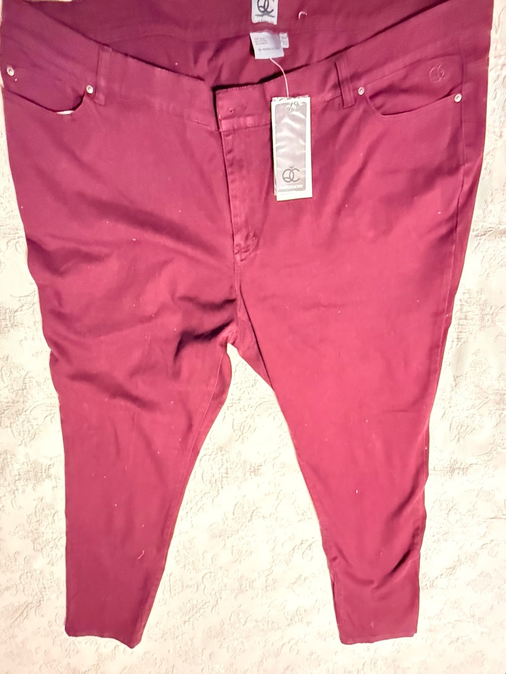 Burgundy Stretch Jeggings for Women